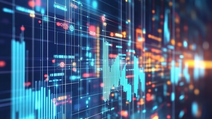 Obraz premium Abstract Background of Digital Technology with Big Data Concept