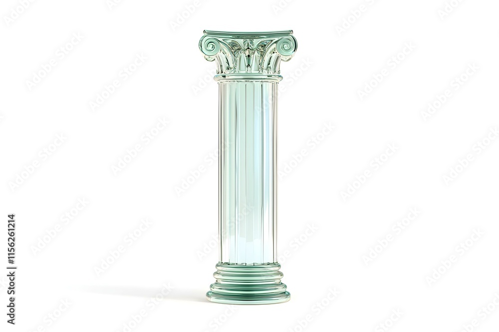 Poster elegant classical column with intricate design and smooth finish in bright lighting for architectura