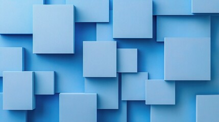 Obraz premium Abstract Blue Background with Multiple Square Shapes in Focus