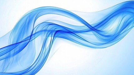 Naklejka premium Elegant Blue Curved Abstract Background with Flowing Lines Design