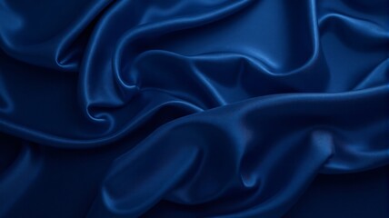 Obraz premium Elegant Dark Blue Satin Gradient: Luxurious Silky Texture for Sophisticated Design