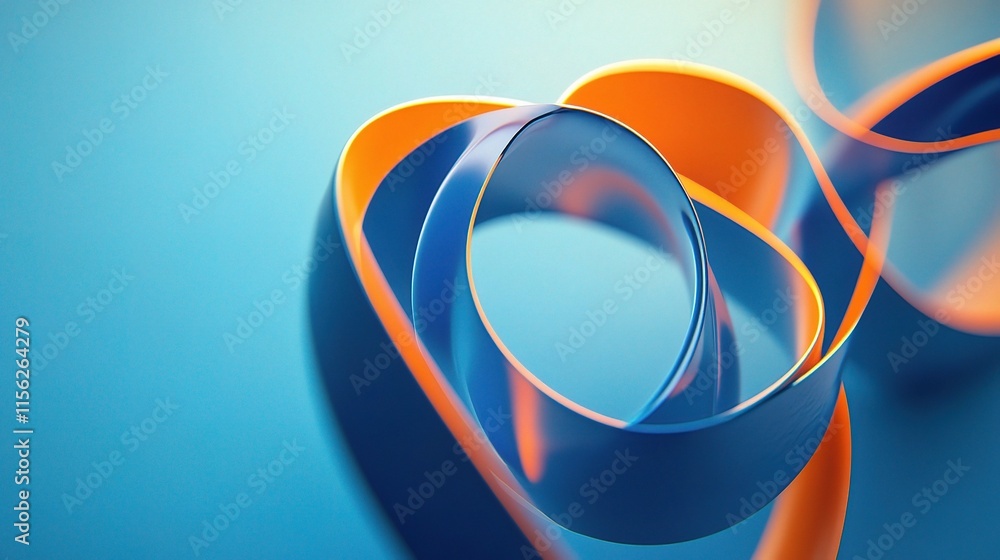 Poster dynamic blue shapes with minimal geometric background design