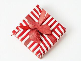 Fototapeta premium Photo of gift box and red ribbon . Valentine's day concept 