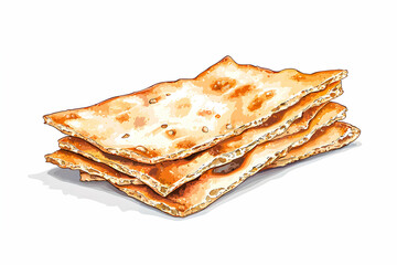 Fototapeta premium Crispy Flatbread Texture with Golden Brown Color Ideal for Culinary, Snack or Recipe Inspiration in a Minimalist Style