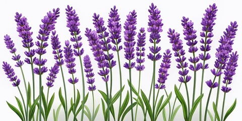 Obraz premium Cute Lavender Silhouette Flowers - Coloring Book Illustrations - Volume 1