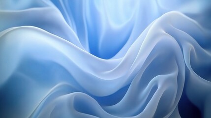 Fototapeta premium Elegant Flowing Blue and White Fabric Wave Banner Background