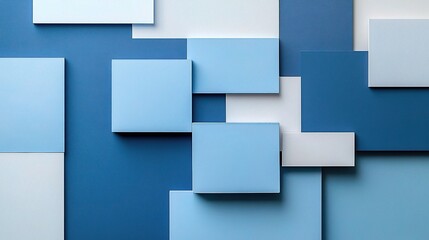 Obraz premium Abstract Blue Background with Multiple Square Shapes and Textures