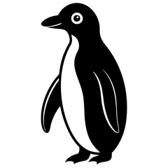penguin on white