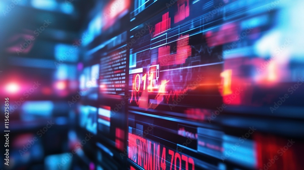 Poster dynamic business news background with modern data visualizations