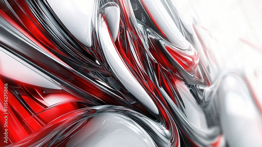 Poster modern abstract background with red and gray futuristic design