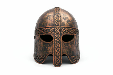 Detailed Medieval Style Helmet with Intricate Designs and Weathered Texture for Historical Themes and Artwork