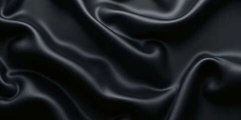 Obraz premium Elegant Black Satin Gradient: Luxurious Silky Texture for Sophisticated Design