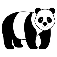 panda bear with bamboo