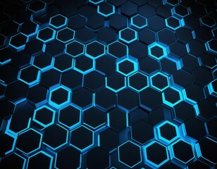 blue hexagon background