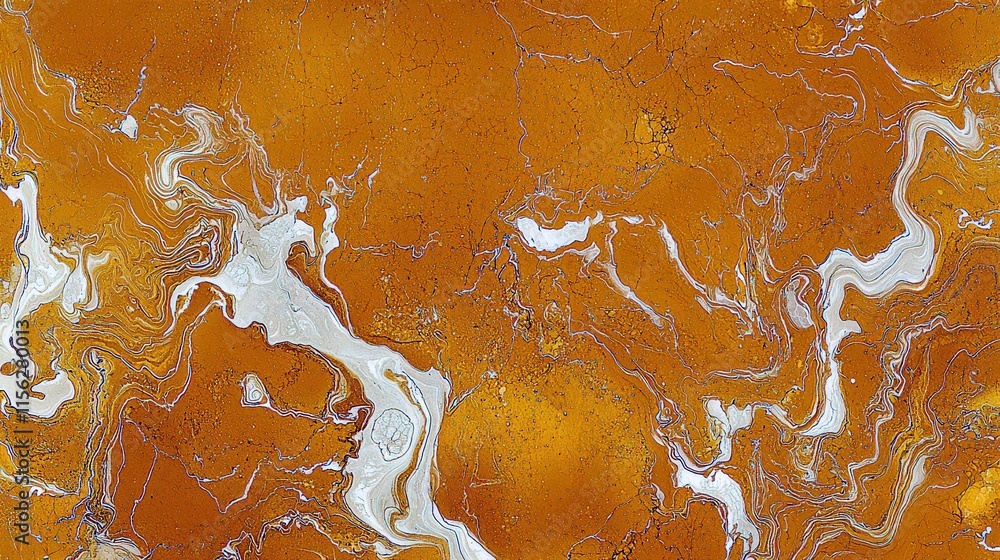 Poster abstract fluid art background in orange and white with swirling patterns ideal for modern design con
