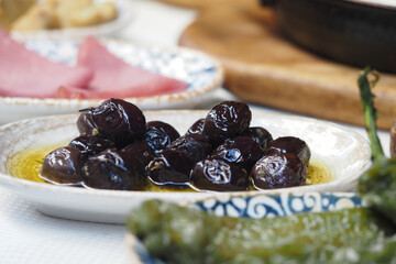 Delicious Savory Mediterranean Olives drizzled with Aromatic Olive Oil