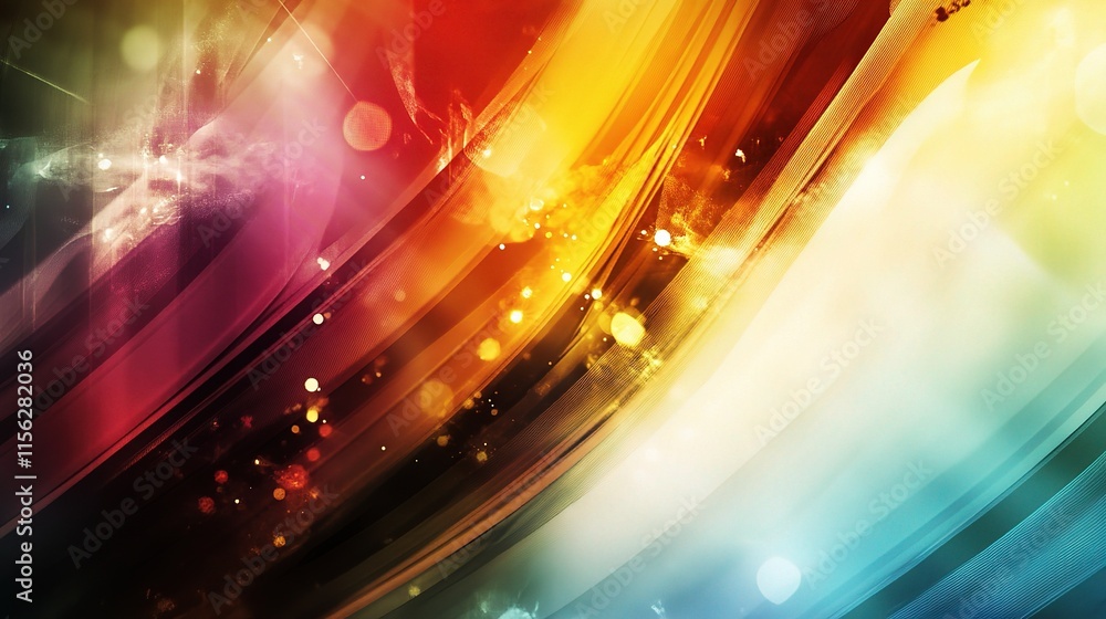 Poster abstract colorful background with media and business elements