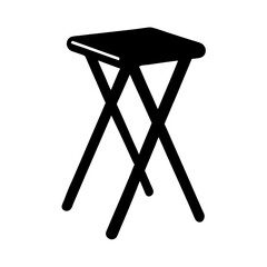 metal chair isolated on white