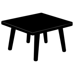 table isolated on white