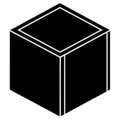 black and white cube