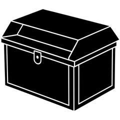 wooden box isolated on white background