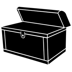 treasure chest isolated on white