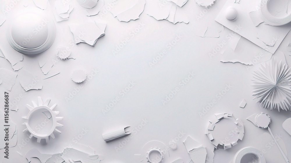 Poster white business style background with 3d copy space for design