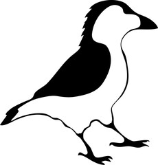 Bird Raven Crow Black Silhouette for Icon.