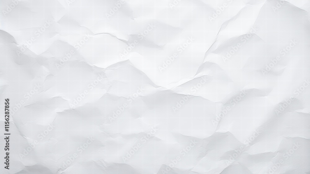 Poster textured white paper background with subtle creases and wrinkles ideal for minimalist design project