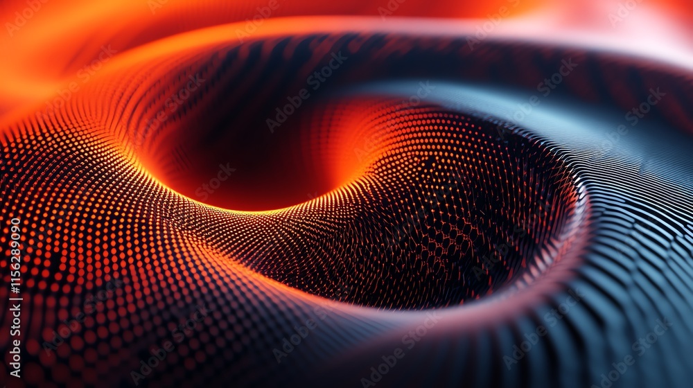 Poster Abstract wave-like pattern with vibrant colors and a smooth texture.