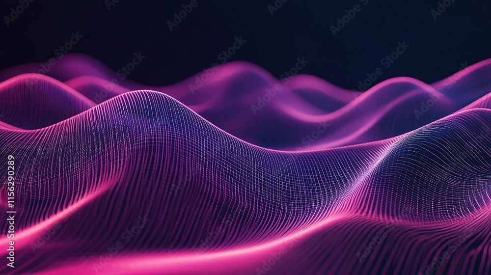 Fototapete abstract futuristic background with wave patterns in vibrant colors