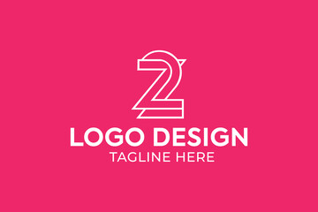 letter zz, letter z+2 abstract business logo, letter z2, zz, 2z lineart minimal business logo