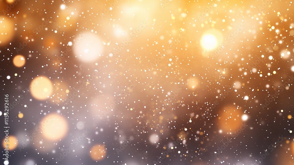 Aufkleber bright white particles with glittering bokeh effect in background