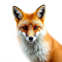 Fototapeta premium Fox isolated on white background - animal generation -
