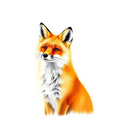 Obraz premium Fox isolated on white background - animal generation -