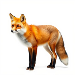 Fototapeta premium Fox isolated on white background - animal generation -