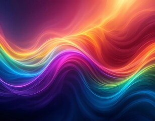Obraz premium Abstract Colorful Waves of Light Energy Flowing