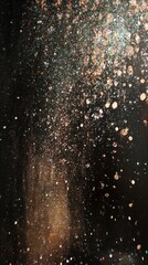 Obraz premium Abstract Gold and Black Glitter Texture Sparkling Festive Background for Design Projects