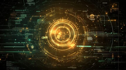 Fototapeta premium Abstract Technology Background Concept with Big Data Visualization