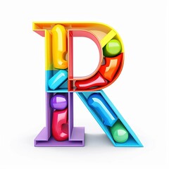 3d letters with numbers