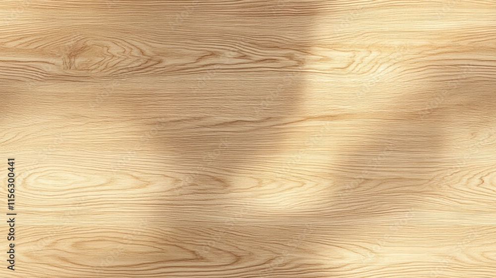 Poster top view of natural wood surface with subtle grain patterns and light reflections ideal for backgrou