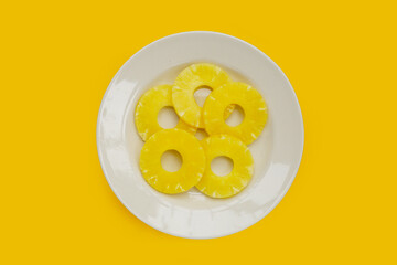 Pineapple fruit, Canned pineapple sliced