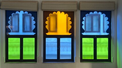stained glass windows in jodhpur india