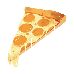 Delicious Pizza – Vector Illustration for Meal and Food Design