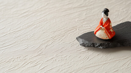 Minimalist Japanese Doll Background