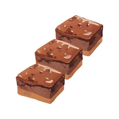 Delicious Brownies – Vector Illustration for Dessert and Food Design