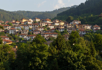 Obraz premium Devin, Smolyan Province, Bulgaria. A city in the Rhodope Mountains.