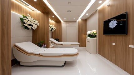 Cozy Bedroom Featuring a Plush Bed and Modern Television Creating a Relaxing Atmosphere for Leisure and Entertainment in a Stylish Home Setting