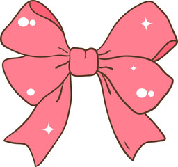 Whimsical Hand-Drawn Bow. Vector  Illustration