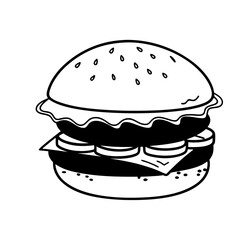 Hand Drawn Burger Illustration